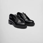 Prada Brushed-leather derby shoes 1E877M 055 F0002