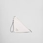 White Leather Prada Triangle pouch 1NE039 2BYA F0009 - thumb-3