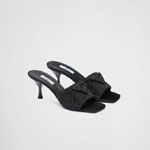 Prada Satin heeled sandals with crystals 1XX608 2AWL F0002