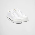 White Prada Macro Re-Nylon brushed sneakers 2EG376 3LF5 F0009