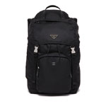 Prada Black Re-nylon Saffiano Backpack With Hood 2VZ135 2DMG F0002