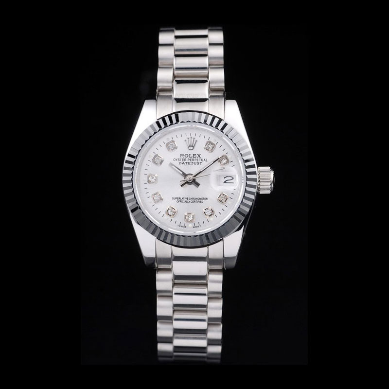 Rolex Datejust Polished Stainless Steel Silver Dial RL6611