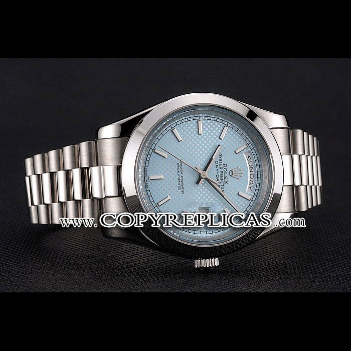 Rolex Day Date 40 Ice Blue Dial Stainless Steel Case And Bracelet RL6619 - Photo-2