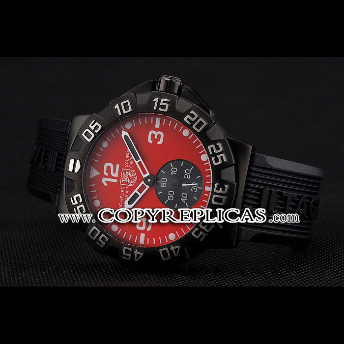 Tag Heuer Formula One Grande Date Red Dial Rubber Bracelet TG6654 - Photo-2