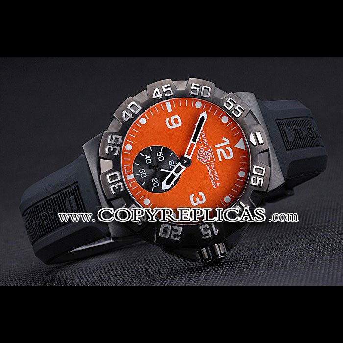 Tag Heuer Formula One Grande Date Orange Dial Rubber Bracelet TG6655 - Photo-2
