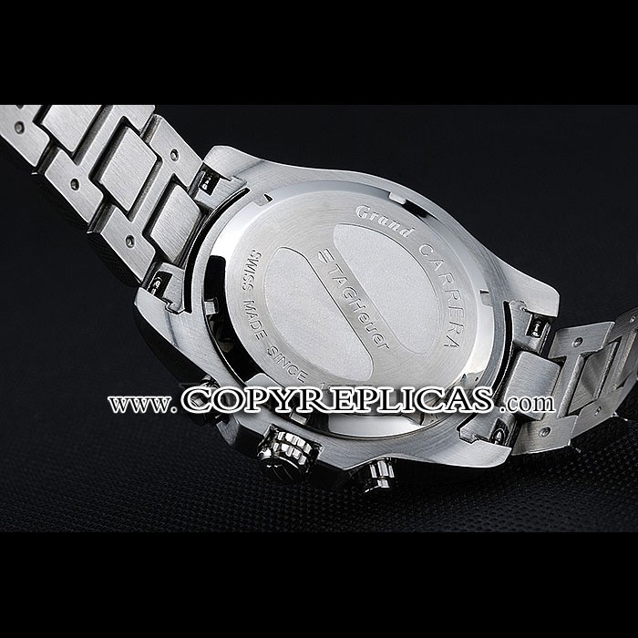 Tag Heuer Grand Carrera Stainless Steel Bracelet White Dial TG6669 - Photo-3