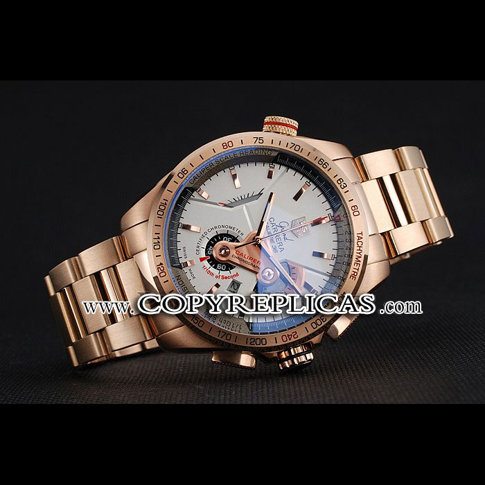 Tag Heuer Carrera Rose Gold Case White Dial TG6670 - Photo-2