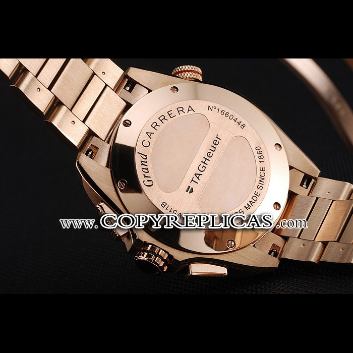 Tag Heuer Carrera Rose Gold Case White Dial TG6670 - Photo-3