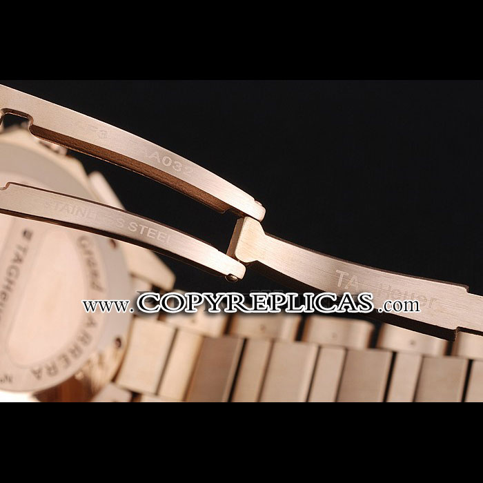Tag Heuer Carrera Rose Gold Case White Dial TG6670 - Photo-4