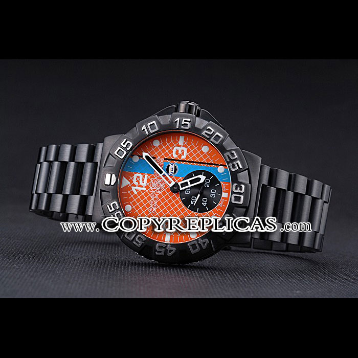 Tag Heuer Formula One Special Gulf Edition Orange Blue Dial Ion Plated Bracelet TG6683 - Photo-2