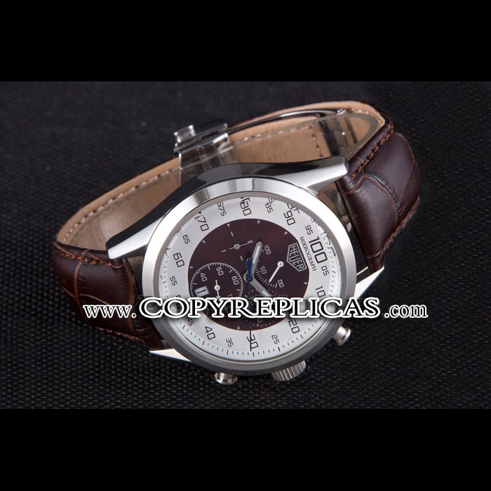 Tag Heuer Carrera Mikrograph Limited Edition Brown Leather Strap TG6702 - Photo-2