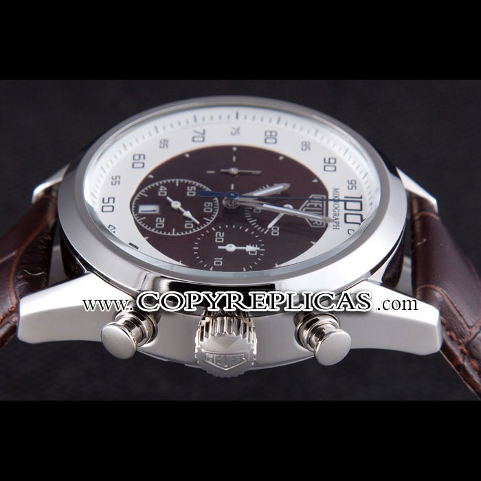 Tag Heuer Carrera Mikrograph Limited Edition Brown Leather Strap TG6702 - Photo-3