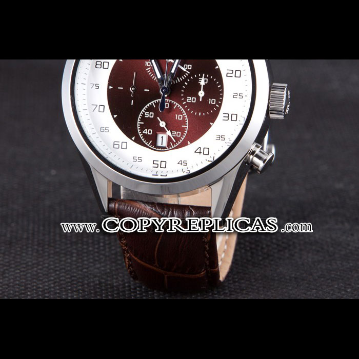 Tag Heuer Carrera Mikrograph Limited Edition Brown Leather Strap TG6702 - Photo-4