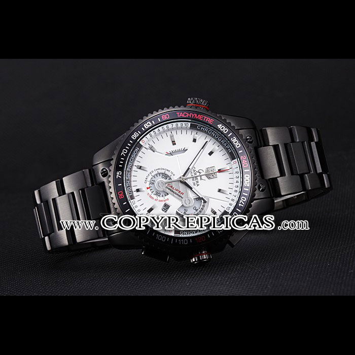 Tag Heuer Carrera Black Stainless Steel Case White Dial TG6704 - Photo-2