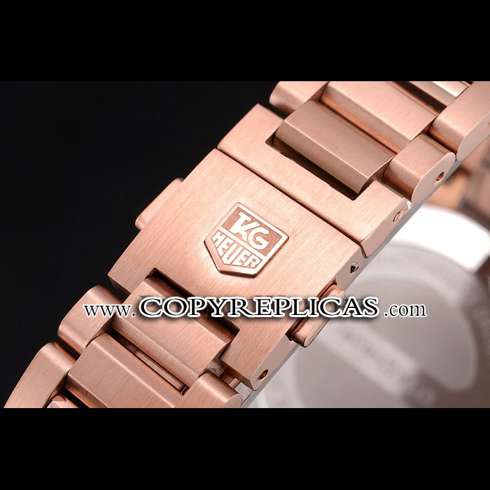 Tag Heuer Grand Carrera Rose Gold Bracelet Black Dial TG6706 - Photo-3