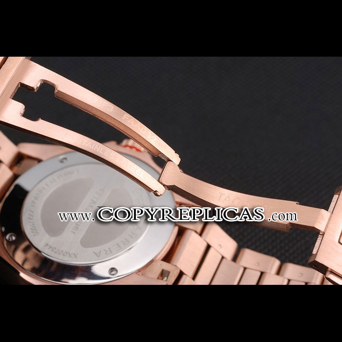 Tag Heuer Grand Carrera Rose Gold Bracelet Black Dial TG6706 - Photo-4