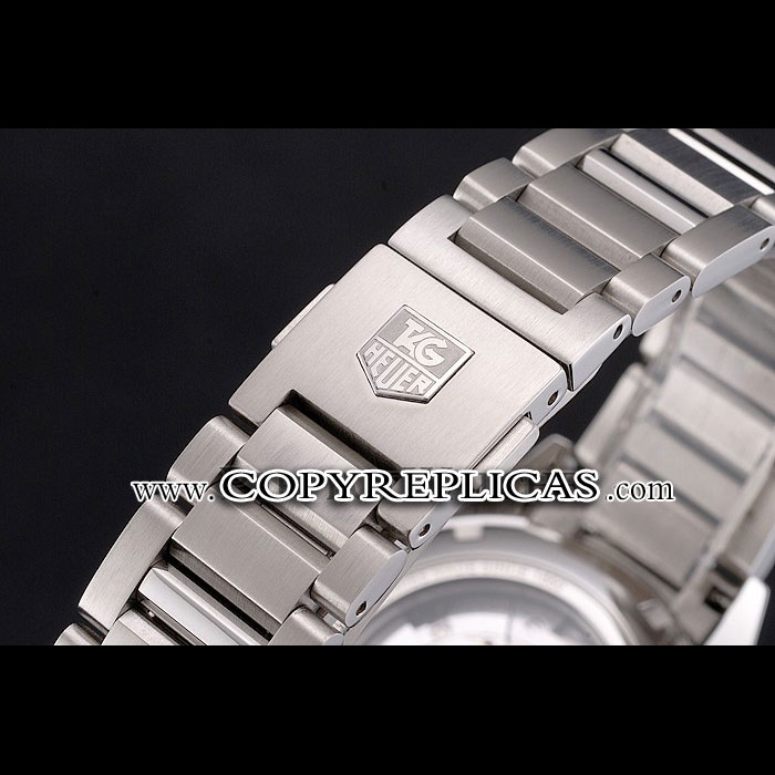 Swiss Tag Heuer Carrera Calibre 5 Silver Dial Stainless Steel Case And Bracelet TG6713 - Photo-3