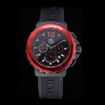 Tag Heuer Formula 1 Chronograph Black Dial Red Bezel Red Numerals TG6667