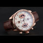 Tag Heuer Carrera Rose Gold Case White Dial Brown Leather Strap TG6690 - thumb-2
