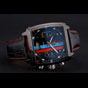 Tag Heuer Monaco Calibre 36 Blue And Red Dial Stripes Dial Black Leather Strap TG6709 - thumb-2