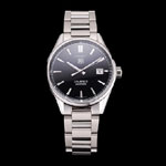 Swiss Tag Heuer Carrera Calibre 5 Black Dial Stainless Steel Case And Bracelet TG6712