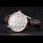 Swiss Tag Heuer Carrera Calibre 5 White Dial Rose Gold Case Brown Leather Strap TG6714 - thumb-2