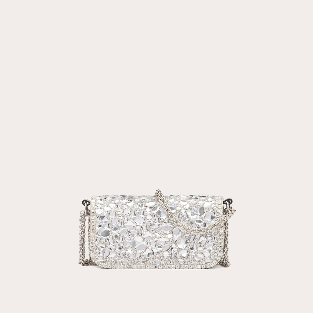 Valentino Small Loco Shoulder Bag With Crystals 2W0B0K53MKKUV4 - Photo-2