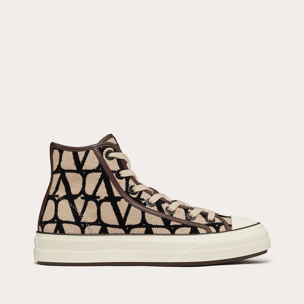 Valentino Garavani Toile Iconographe Totaloop High-Top Sneaker 2W0S0GX3RWC6ZN