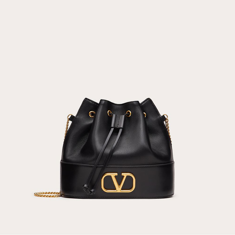 Valentino Garavani Mini Bucket Bag Nappa Vlogo Signature Chain 2W2P0T83HPF0NO