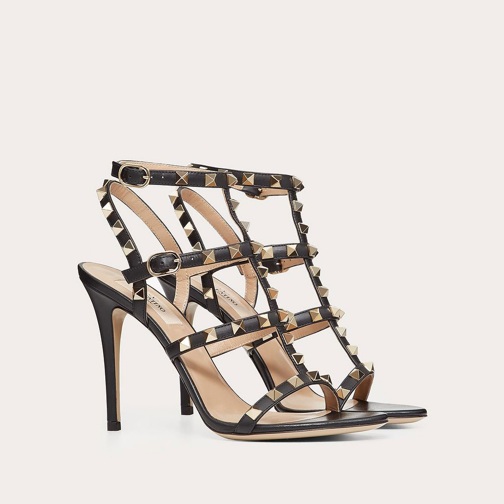 Valentino Garavani Rockstud Calf Ankle Strap Sandal 2W2S0A27VOD0NO - Photo-2