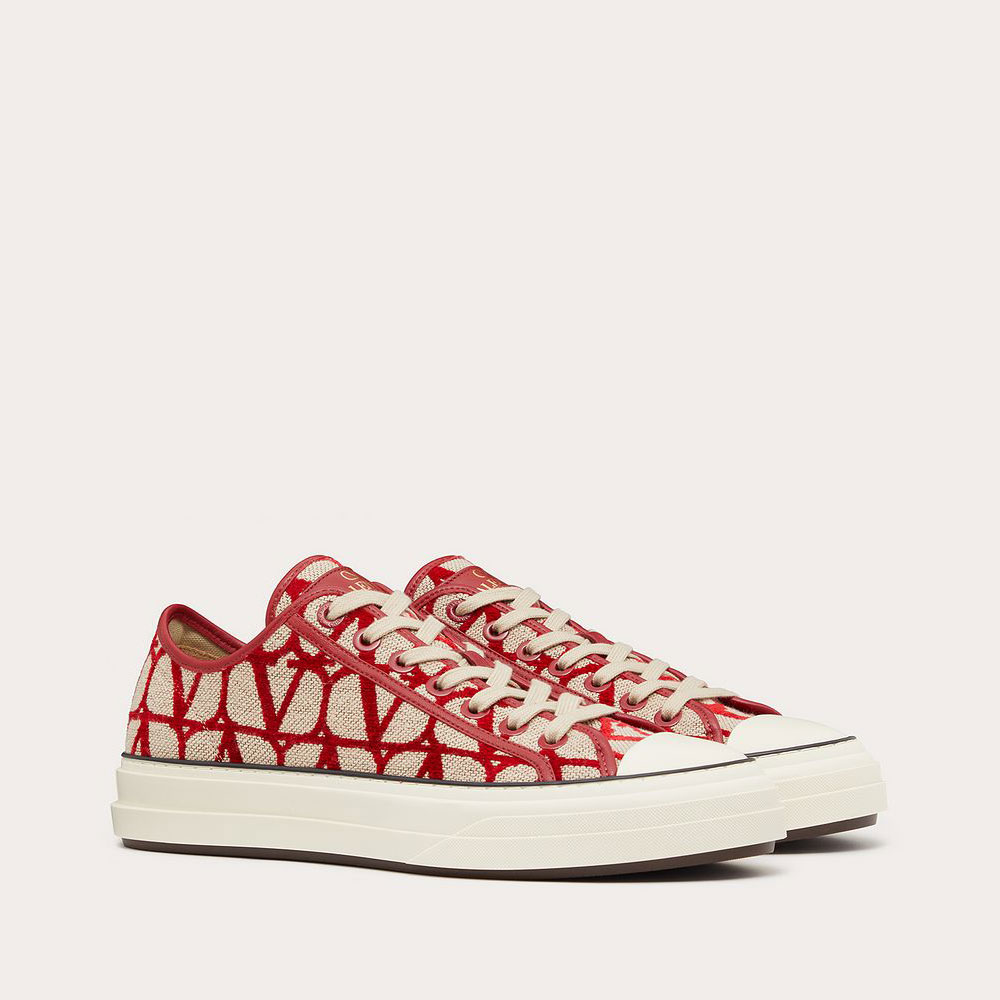 Valentino Garavani Toile Iconographe Totaloop Low-Top Sneaker 2Y0S0H02RWCJ4A - Photo-2