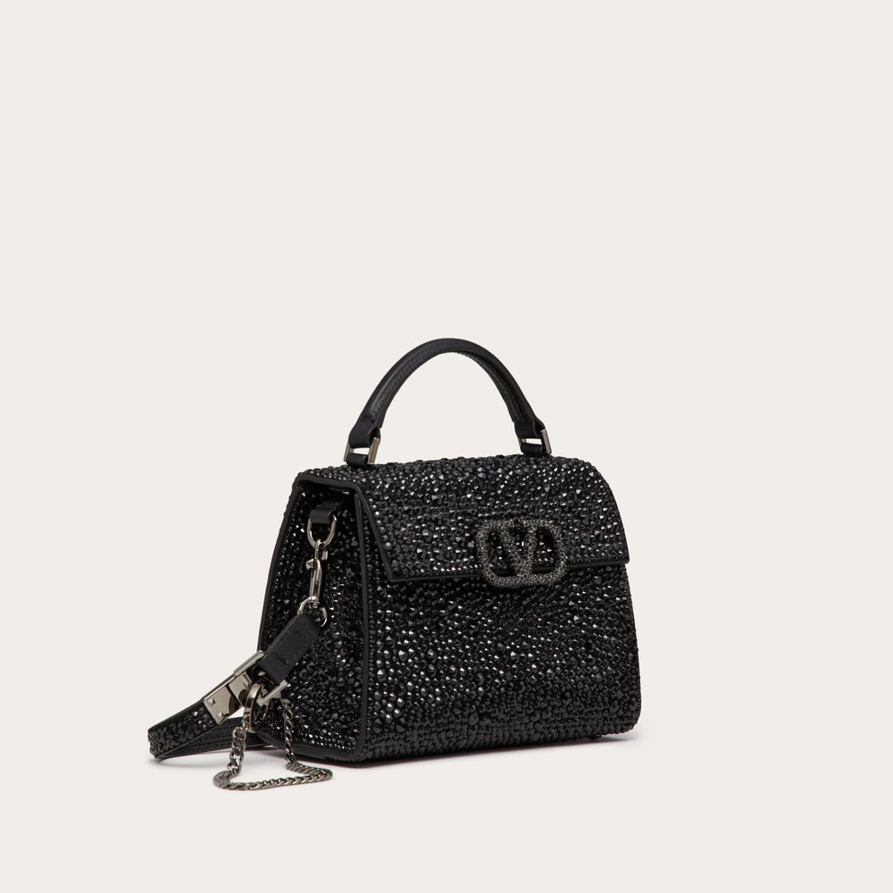 Valentino Mini Vsling Bag With Sparkling Embroidery 3W0B0G97TZA0FO - Photo-3