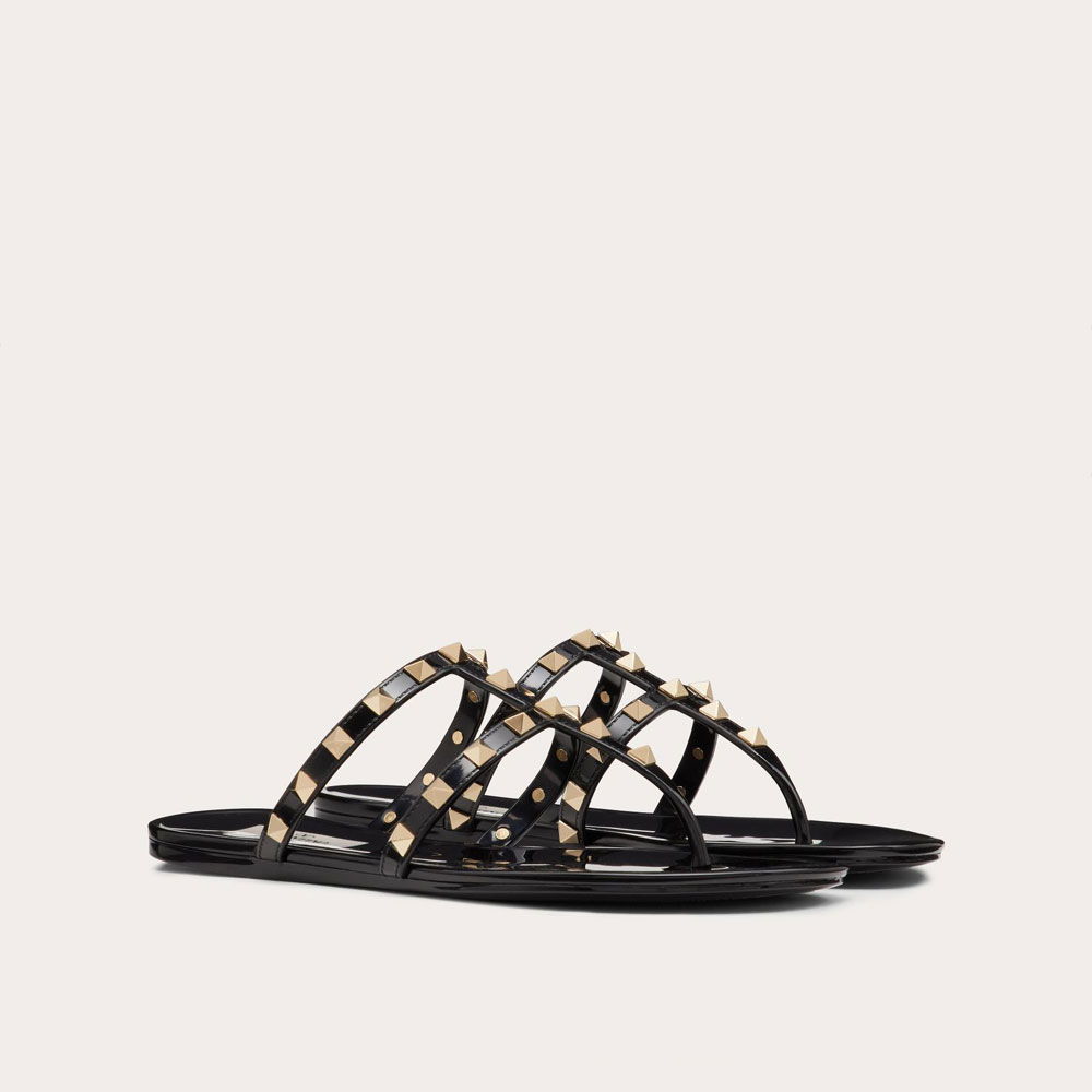 Valentino Rockstud Flat Rubber Sandal 3W2S0T84PVS 0NO