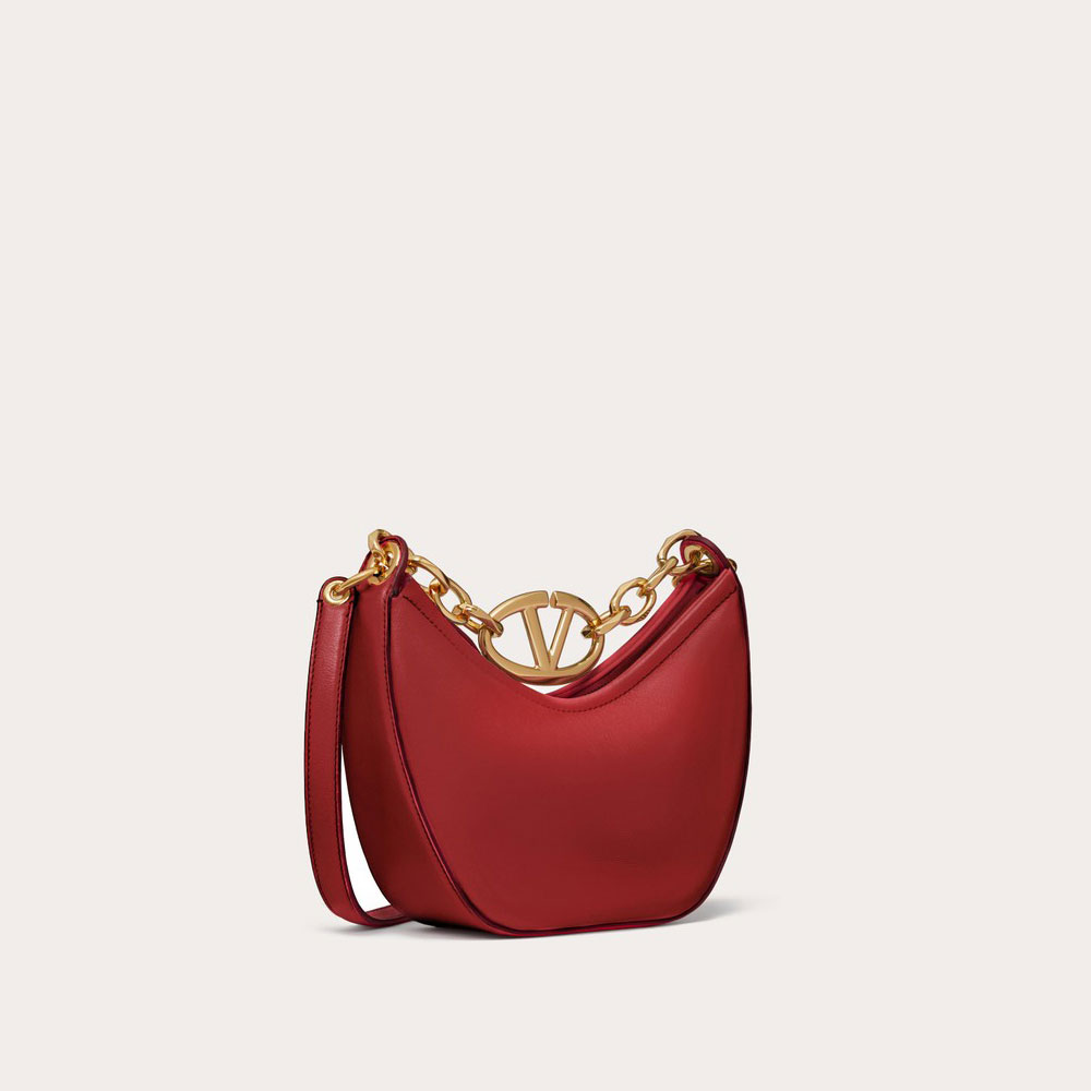 Valentino Vlogo Moon Mini Hobo Bag In Nappa Leather 4W0B0N46PHV0RO - Photo-2