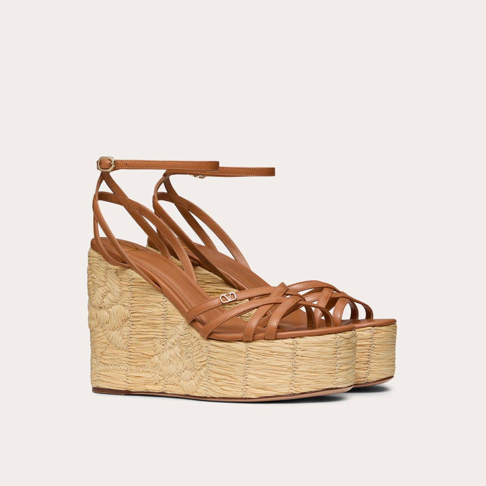 Valentino Raflower Wedge Sandal 4W2S0IJ4VTU ZT6