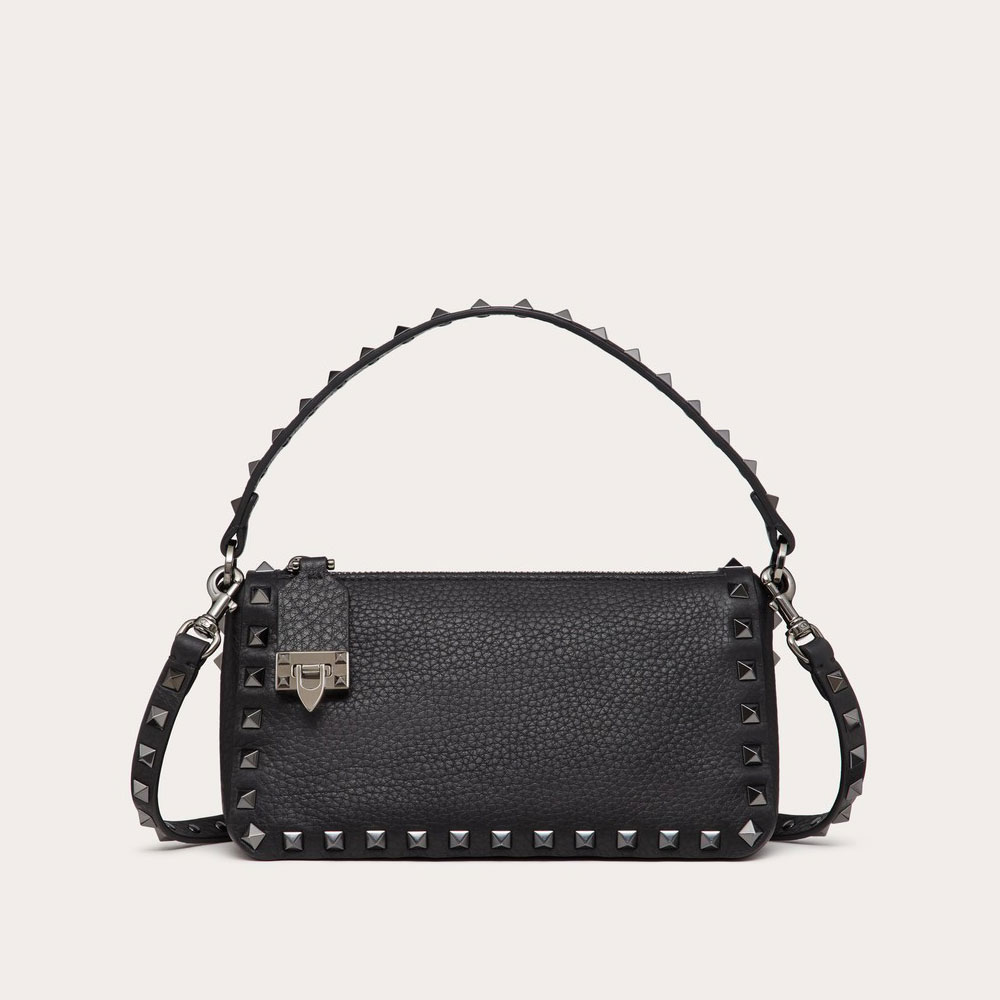 Valentino Small Rockstud Grainy Calfskin Crossbody Bag 5W0B0J47HAD0NO