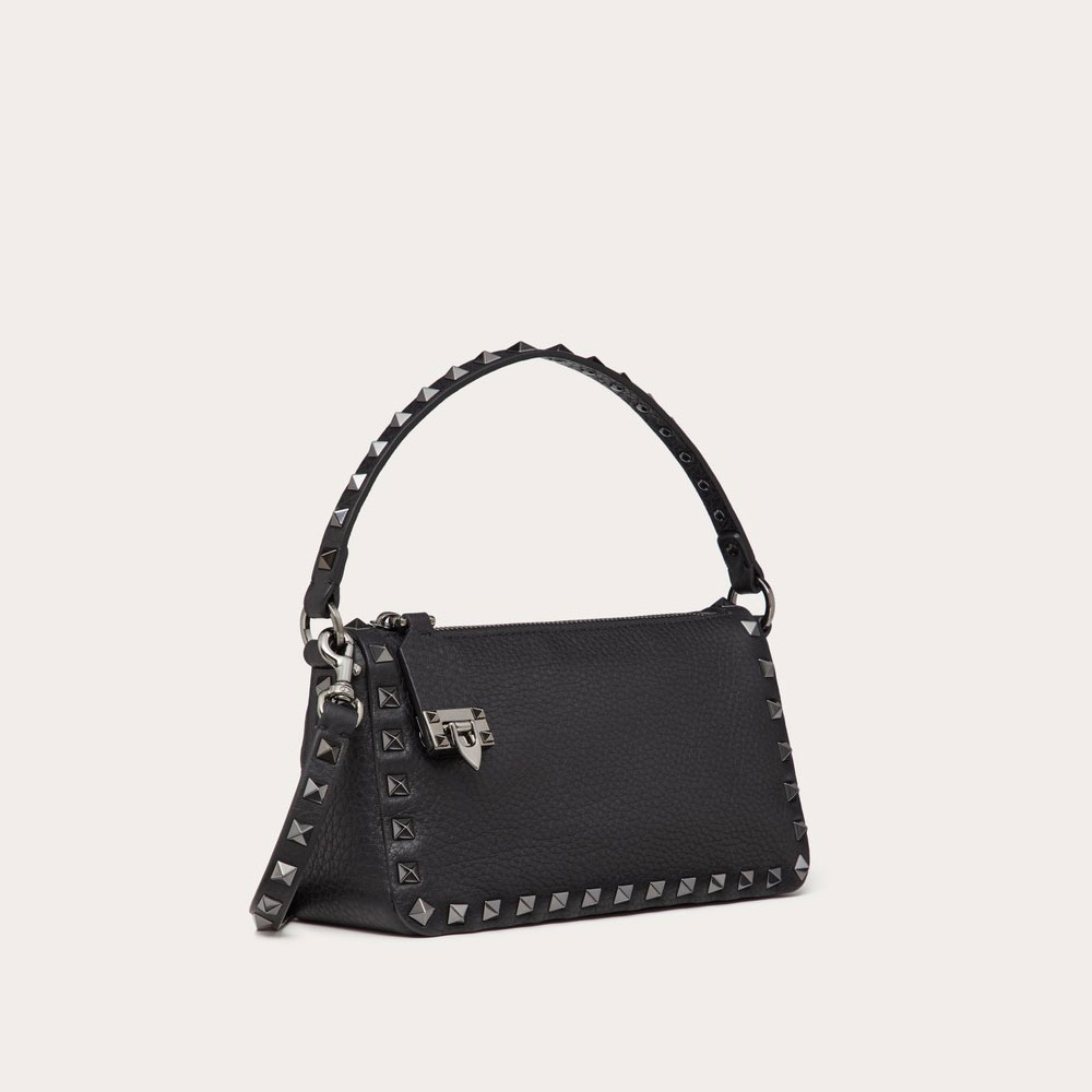 Valentino Small Rockstud Grainy Calfskin Crossbody Bag 5W0B0J47HAD0NO - Photo-2