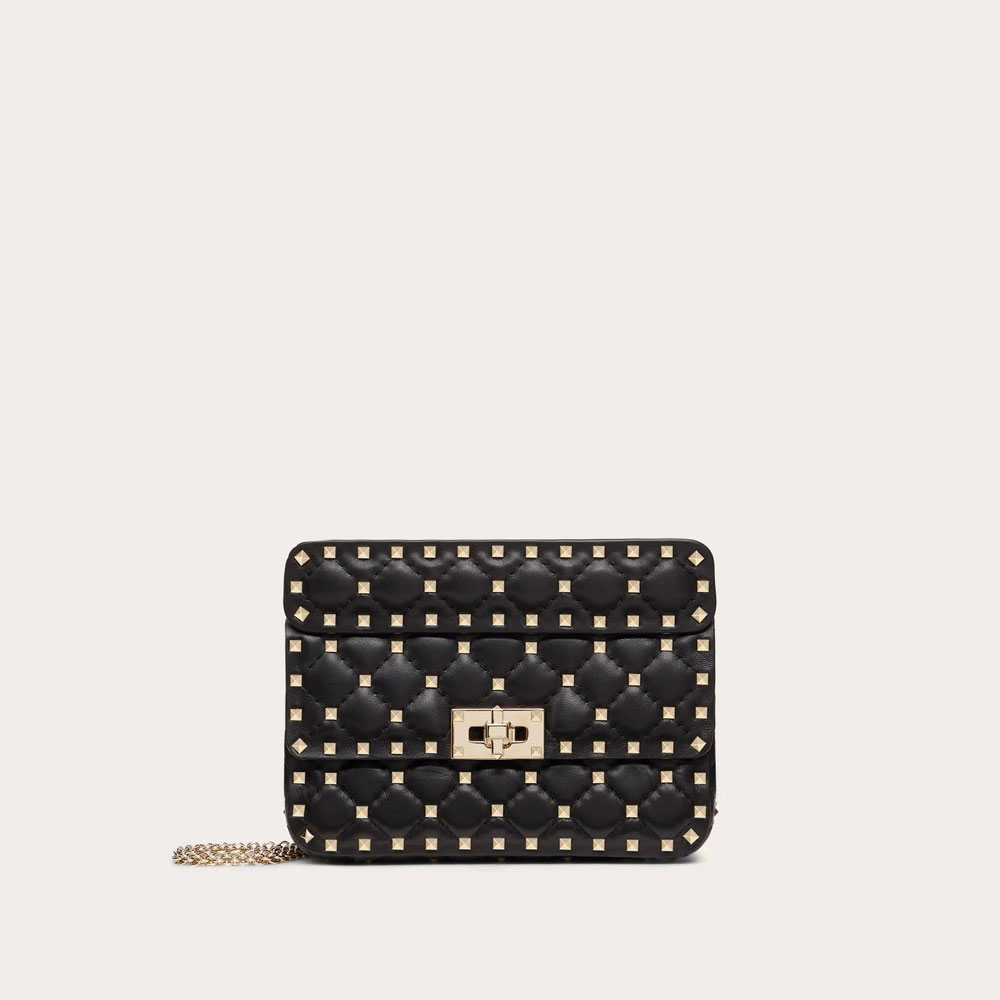 Valentino Small Nappa Rockstud Spike Bag 5W2B0123NAP0NO