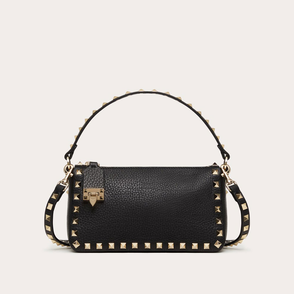 Valentino Small Rockstud Grainy Calfskin Crossbody Bag 5W2B0J47VSF0NO