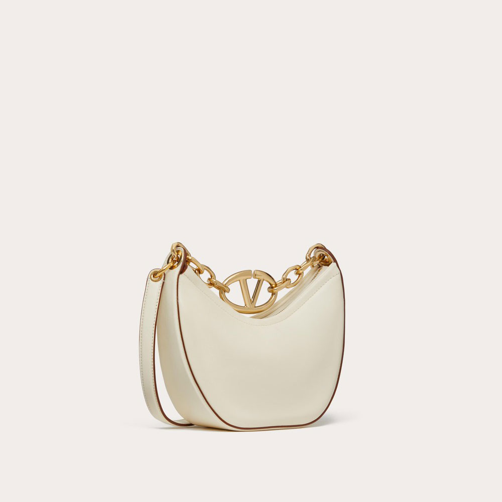 Valentino Vlogo Moon Mini Hobo Bag In Nappa Leather With Chain 5W2B0Q43PHV098 - Photo-2