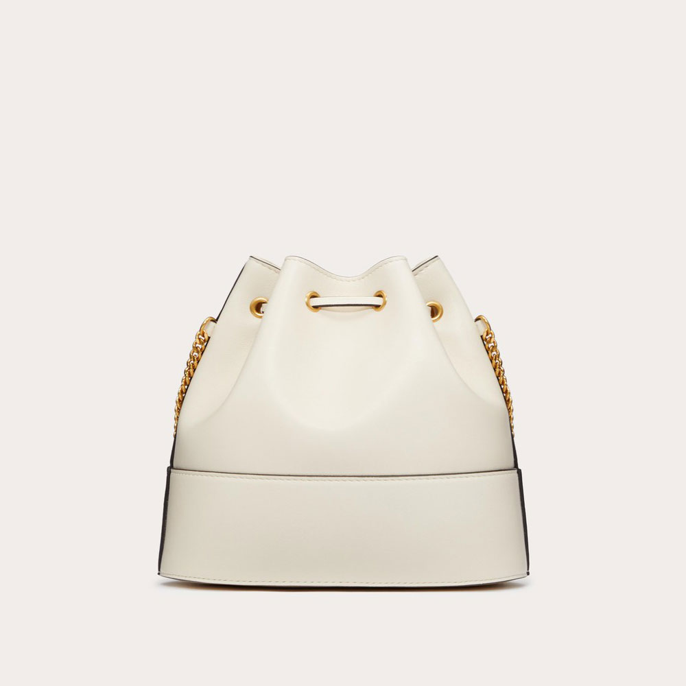 Valentino Mini Bucket Bag In Nappa With Vlogo Signature Chain 5W2P0T83HPFI16 - Photo-2