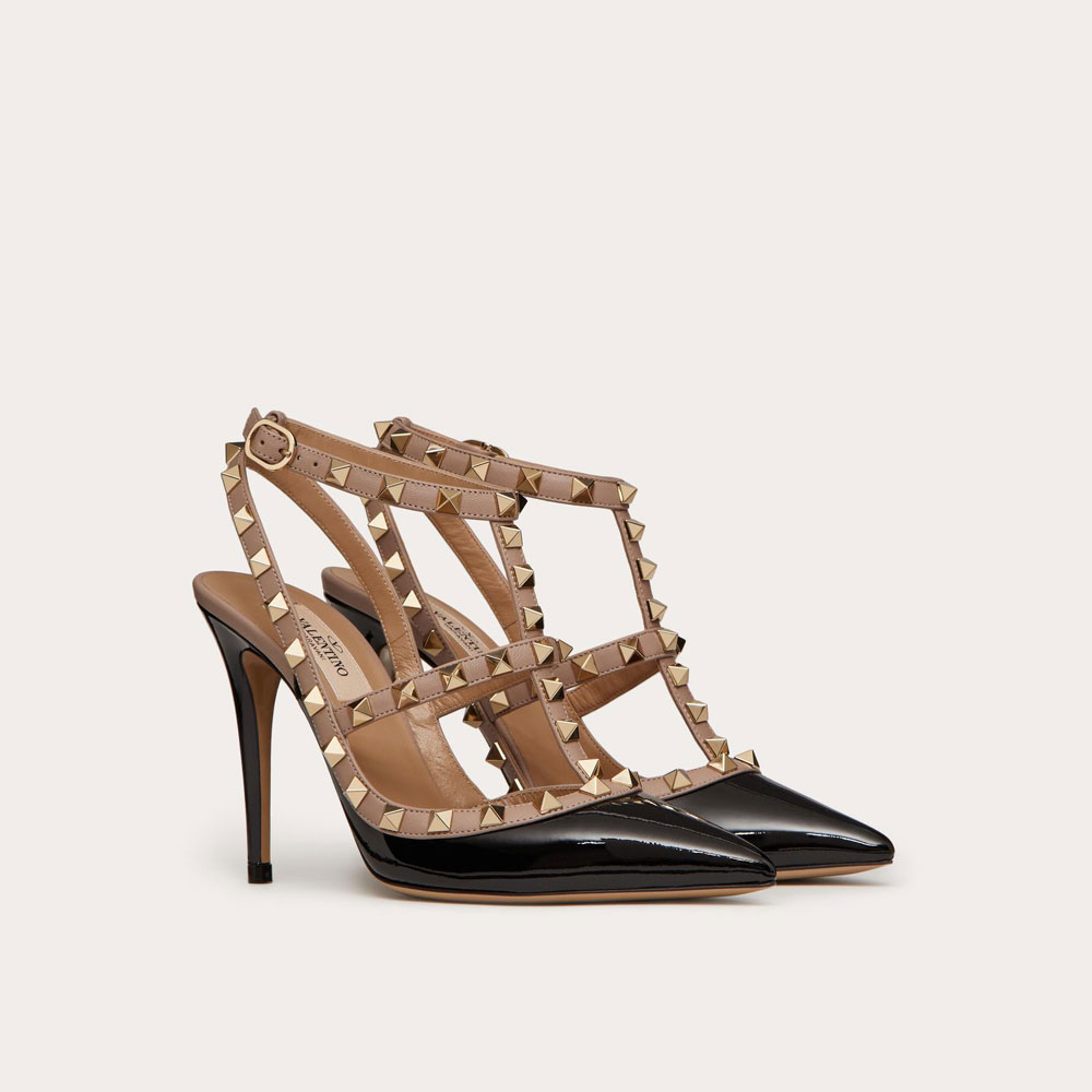 Valentino Patent Rockstud Caged Pump 5W2S0393VNW N91