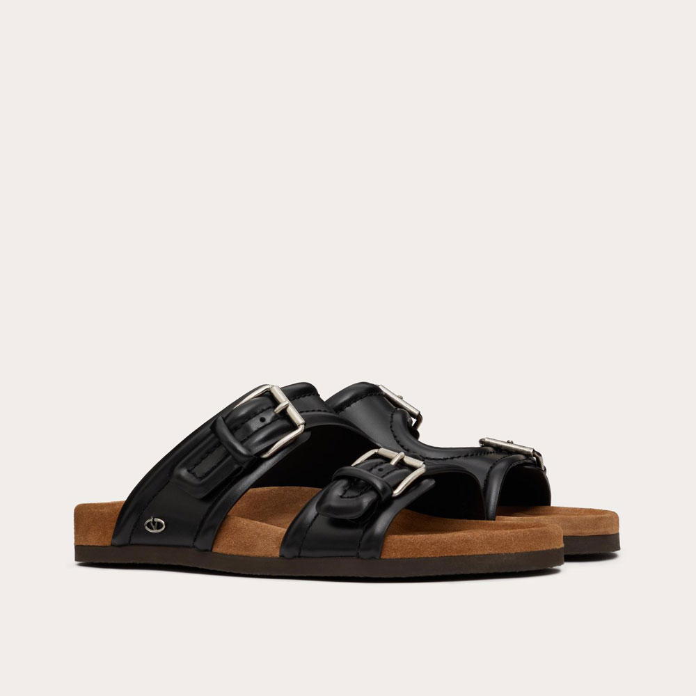 Valentino Fussfriend Calfskin Leather Slide Sandal 5Y2S0I07JTB YVN