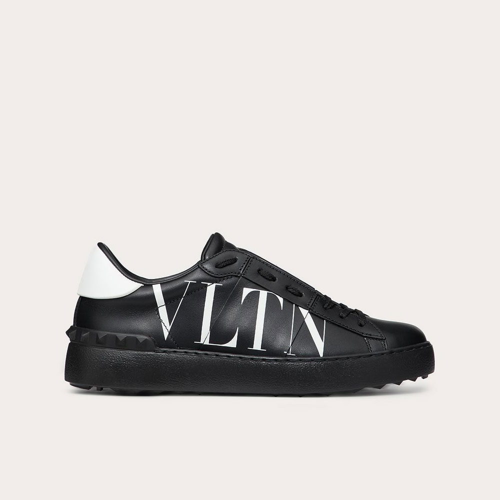 Valentino Vltn Open Sneaker In Calfskin Leather UW2S0781XZU0NI