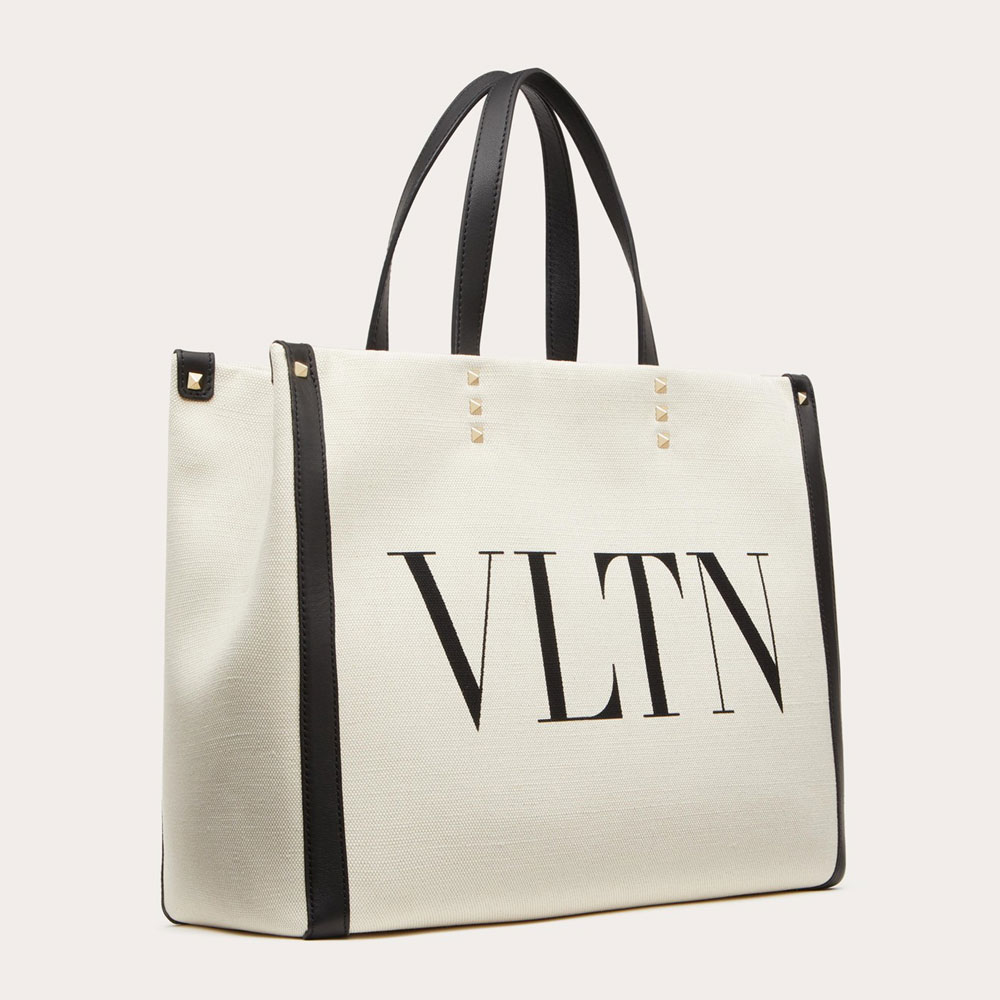 Valentino Small Vltn Print Canvas Tote Bag XW2B0D21FWBEX9 - Photo-3