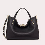 Valentino Small Rockstud Grainy Calfskin Bag With Contrasting Lining 5W2B0K11VSN44A