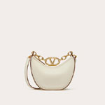 Valentino Vlogo Moon Mini Hobo Bag In Nappa Leather With Chain 5W2B0Q43PHV098