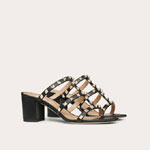 Valentino Rockstud Calfskin Leather Slide Sandal 60mm 5W2S0C47VOD 0NO