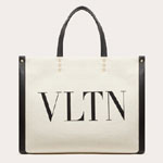 Valentino Small Vltn Print Canvas Tote Bag XW2B0D21FWBEX9