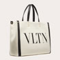 Valentino Small Vltn Print Canvas Tote Bag XW2B0D21FWBEX9 - thumb-3